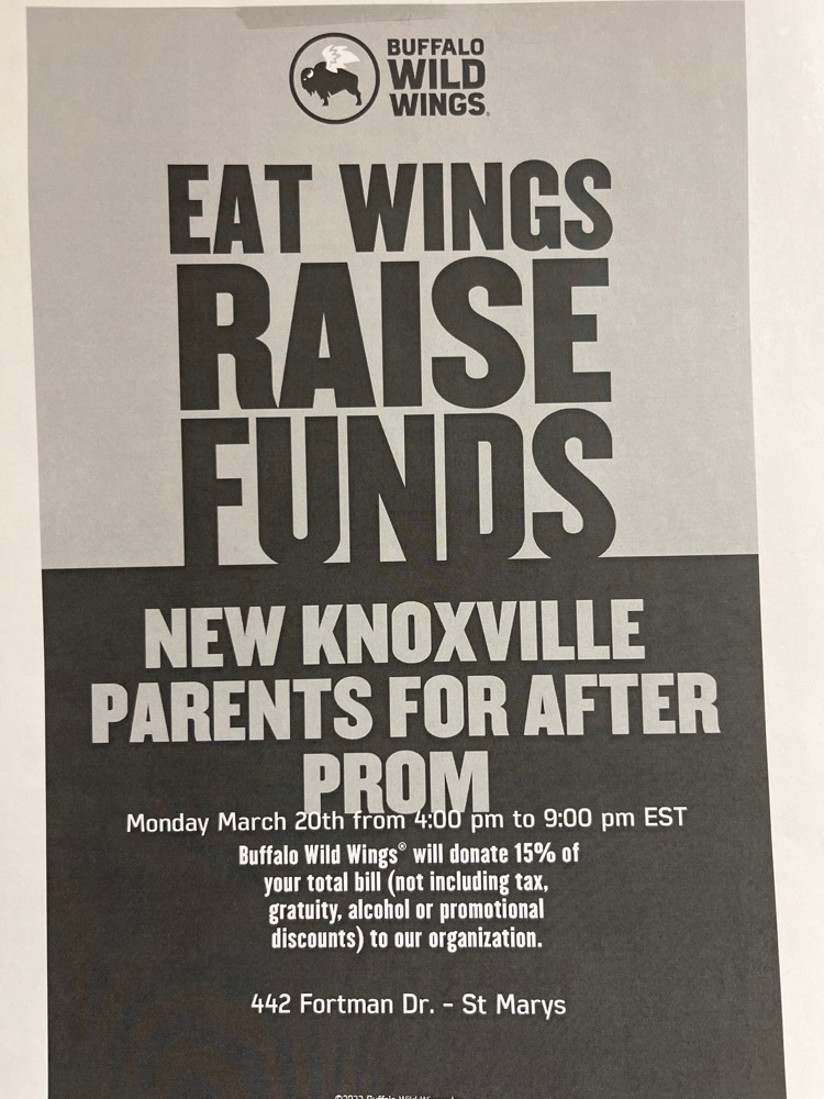 Please consider supporting the Junior Class tonight.